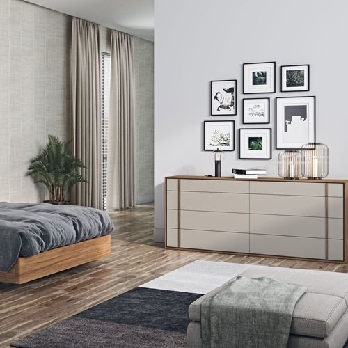 Commode haute - NEWTOP 8 - EMEDE - contemporaine / en bois laqué / rectangulaire