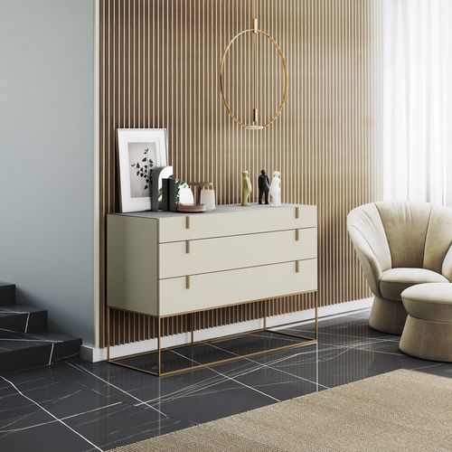 Commode contemporaine - TAO 3D - EMEDE - en bois laqué / en métal / rectangulaire