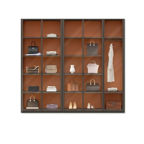 Dressing contemporain - GRIP - EMEDE - en bois / en verre / avec porte battante