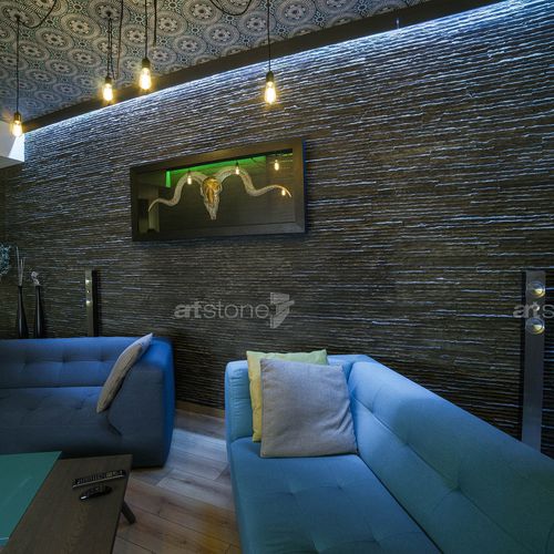 Revêtement mural pour intérieur - ZANZIBAR - Artstone - pour l'extérieur / en pierre naturelle / texturé