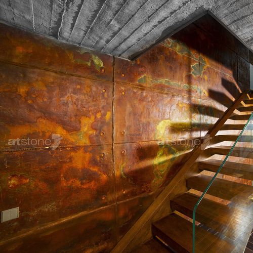 Revêtement mural pour intérieur - HORMIGON PLUS OXIDO - Artstone - pour l'extérieur / en béton / texturé