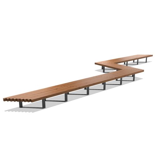 Banc public contemporain - GESHER - Arica Urban - en bois / en métal / modulaire