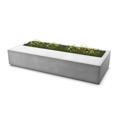 Banc public contemporain - TILTAN - Arica Urban - en béton / avec jardinière