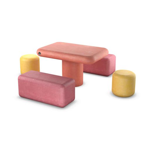 Ensemble table et bancs contemporain - 1620 - Arica Urban - en béton / pour enfant / d'extérieur