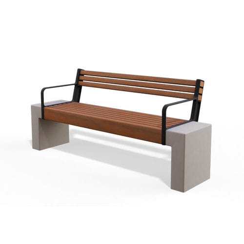 Banc public contemporain - AFEK - Arica Urban - en bois / en métal / en béton
