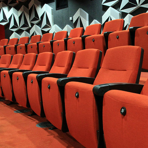 Fauteuil d'auditorium contemporain - CLARITY SCHOLAR - Camatic Seating - en mousse de polyuréthane / à tablette / rouge