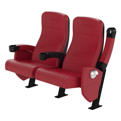 Fauteuil de cinéma en tissu - ACTIVA FIXED  - Camatic Seating - en cuir / professionnel / rouge