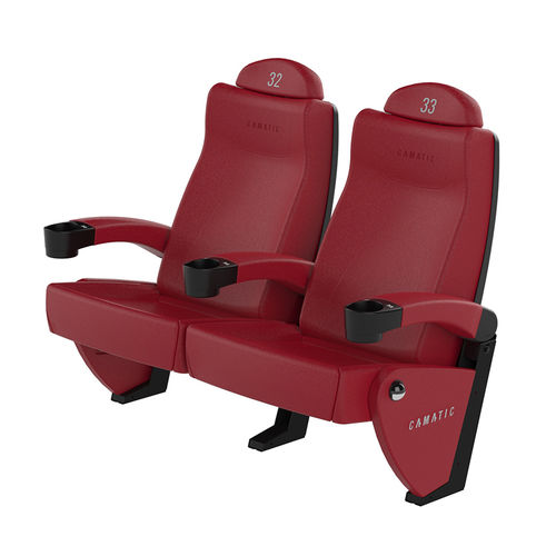 Fauteuil d'auditorium contemporain - ARTES FIXED - Camatic Seating - en cuir / en tissu / tapissé
