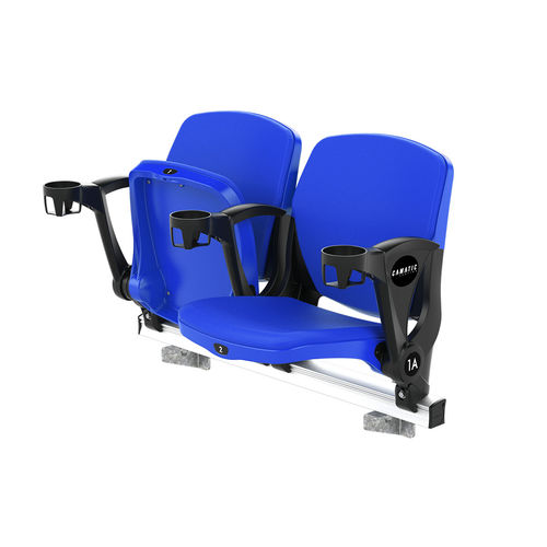 Fauteuil d'auditorium contemporain - AXIOM VIP - Camatic Seating - en polypropylène / pliant / rouge
