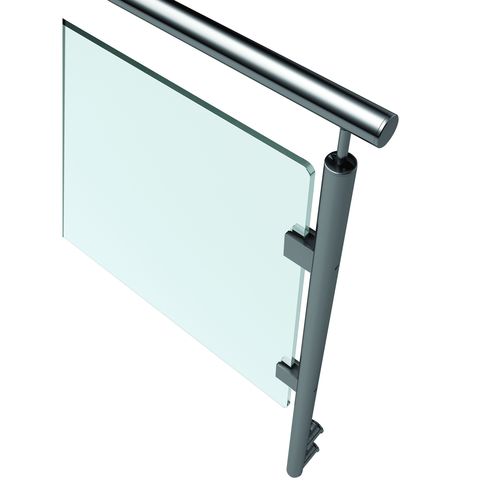 Garde-corps en inox - JR6 V2 - Jamar - en acier / à panneaux en verre / d'intérieur
