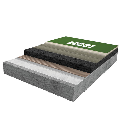 Revêtement de sol en polyuréthane - CONIFLOOR IPS+ - CONICA - pour le tertiaire / autres formats / mat