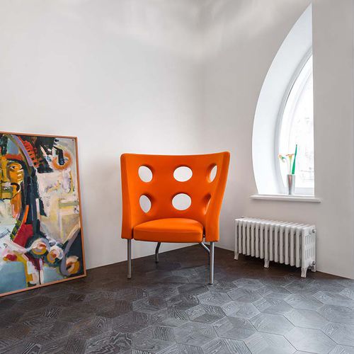 Parquet massif - HEXA - Frevini studio - en chêne / laqué / sablé