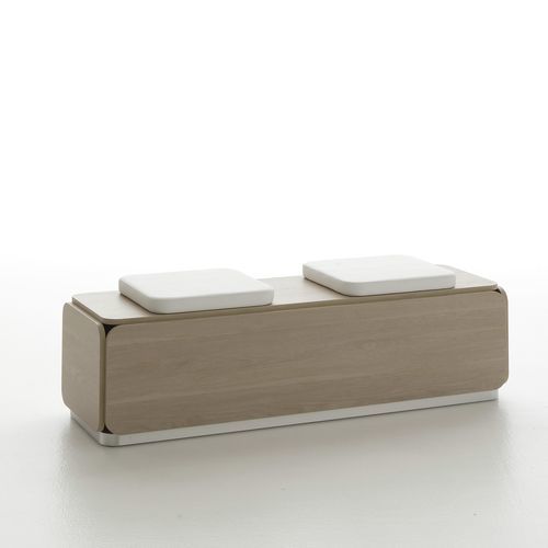 Banc contemporain - NAT SOFA - VISMARA Beauty&Spa Design - en acier / en mélaminé / en chêne naturel
