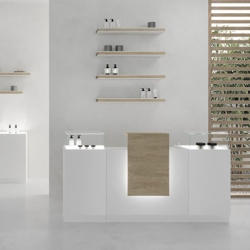 Banque d'accueil en mélaminé - LIGHT - VISMARA Beauty&Spa Design - pour salon de coiffure / pour salon d'esthétique / lumineuse