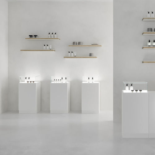 Vitrine contemporaine - LIGHT - VISMARA Beauty&Spa Design - en verre / en mélaminé / éclairée