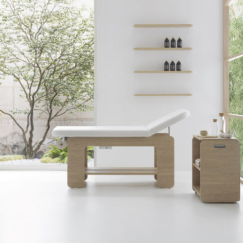 Table de massage fixe - FLOW - VISMARA Beauty&Spa Design - en bois / avec rangement / professionnelle