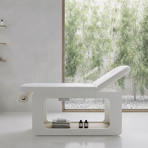 Table de massage fixe - CREO - VISMARA Beauty&Spa Design - en bois / avec rangement / sur mesure