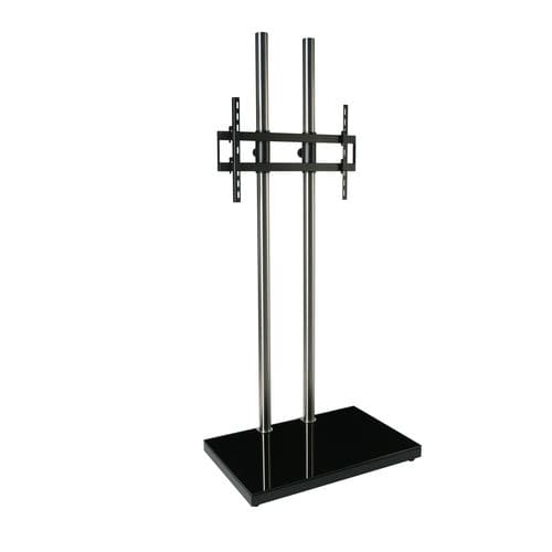Support TV sur pied contemporain - SP PRO C2VN - SERI STYLU - avec élévateur d'écran / en verre / en acier inoxydable