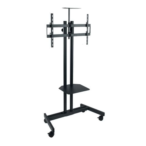 Support TV sur pied contemporain - SLIM VIDEOCONFERÊNCIA - SERI STYLU - avec support pour lecteur DVD / avec roulettes / en acier