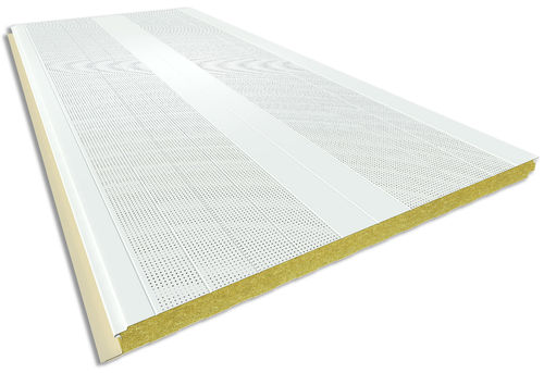 Panneau sandwich acoustique pour façade - PANEL FACHADA LNR - ACÚSTICO - HIANSA PANEL S.A - âme en laine de roche