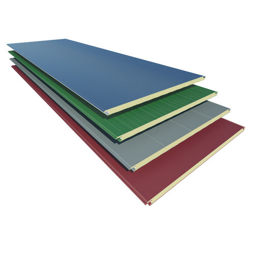 Panneau sandwich pour façade - ULTRA - HIANSA PANEL S.A - 2 faces métalliques / âme en polyisocyanurate PIR / pour protection incendie
