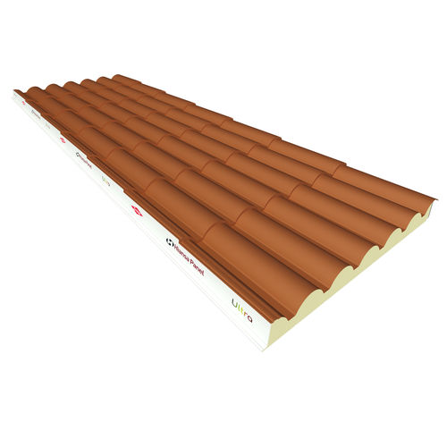 Panneau sandwich pour couverture - TEJA - ULTRA - HIANSA PANEL S.A - 2 faces métalliques / âme en polyisocyanurate PIR / pour protection incendie