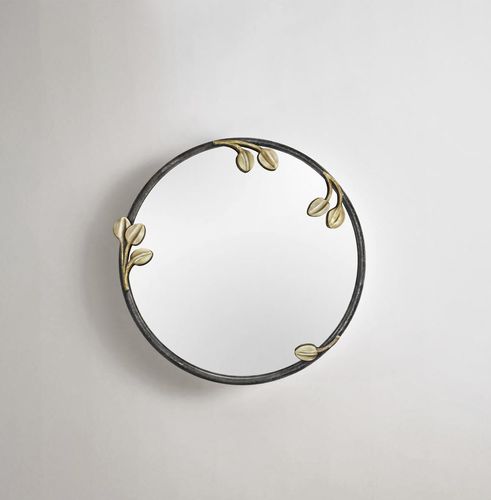 Miroir mural - VEGETAL - Mobilier De Style - contemporain / rond / en bronze