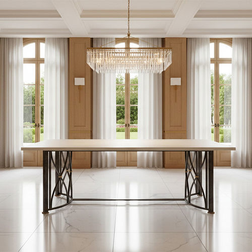 Table à manger contemporaine - IMPERIAL - Mobilier De Style - en fer forgé / en verre / en marbre