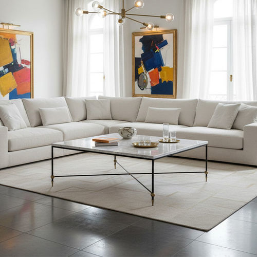 Table basse contemporaine - BARON - Mobilier De Style - en fer / en fer forgé / en marbre