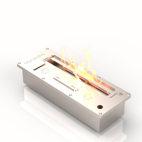 Brûleur au bioéthanol en inox - BR300R - bioKamino - rectangulaire / contemporain / à encastrer