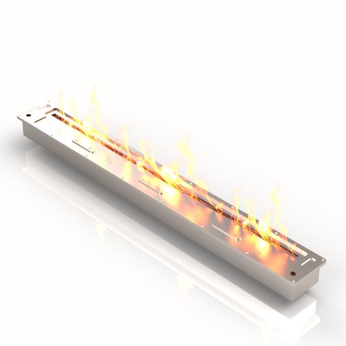 Brûleur au bioéthanol en inox - BR1000R - bioKamino - rectangulaire / contemporain / à encastrer