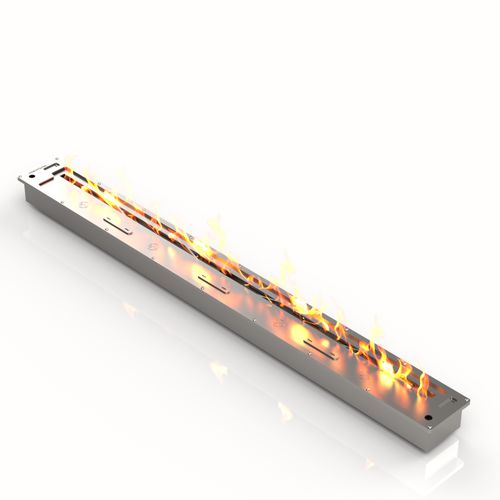 Brûleur au bioéthanol en inox - BR1200R - bioKamino - rectangulaire / contemporain / à encastrer