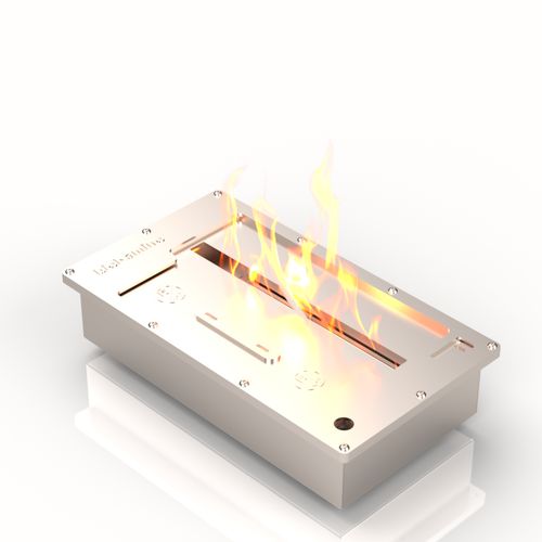 Brûleur au bioéthanol en inox - BR300RW - bioKamino - rectangulaire / contemporain / à encastrer