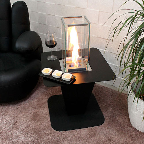 Table d'appoint contemporaine - Olympus  - bioKamino - en acier / avec piètement en acier / carrée