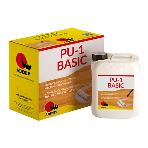 Primaire pour parquet - PU – 1 BASIC - Adesiv Srl - à base d'eau / en polyuréthane / intérieur