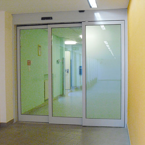 Porte d'intérieur - HB-TAITS2 - Label S.p.A. - en inox / télescopique / semi-vitrée