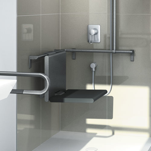 Siège de douche rabattable - Cavere  - NORMBAU Beschläge und Ausstattungs GmbH - suspendu / en aluminium