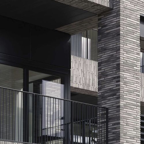 Brique de parement en clinker - RT 160 - Randers Tegl A/S - d'extérieur / à coller / contemporain