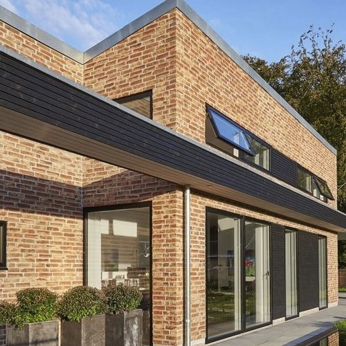 Brique de parement de terre cuite - RT 452 - Randers Tegl A/S - d'extérieur / à coller / rustique