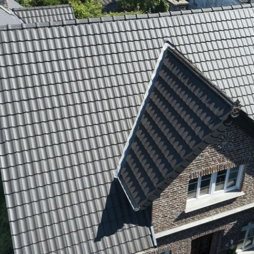 Tuile portugaise - RT 838 - Randers Tegl A/S - en terre cuite / grand moule / marron
