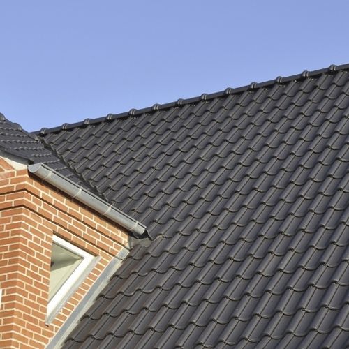 Tuile plate - RT 846 - Randers Tegl A/S - en terre cuite / grand moule / noire
