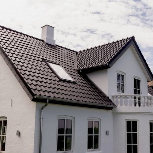 Tuile plate - RT 856 - Randers Tegl A/S - en terre cuite / grand moule / noire
