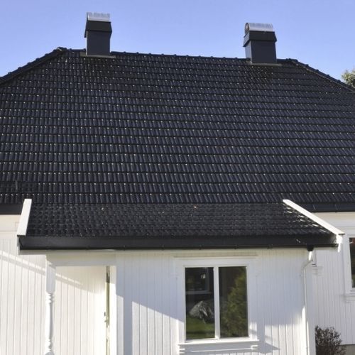 Tuile plate - RT 883 - Randers Tegl A/S - en terre cuite / grand moule / noire