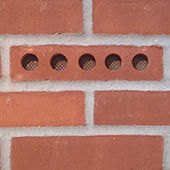 Brique pour façade - AIR - Randers Tegl A/S - acoustique / à relief / rouge