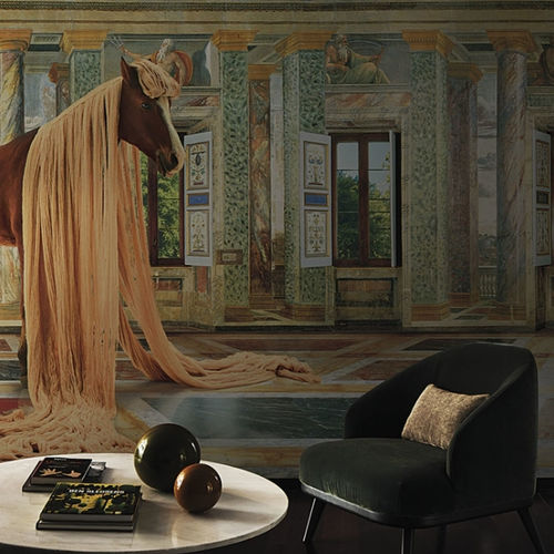Papier peint contemporain - THE LADY BABY - LondonArt Wallpapers - en vinyle / en PVC / motif Victorien