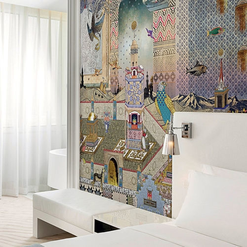 Papier peint oriental - MONDRIAN DOHA - LondonArt Wallpapers - en tissu / en PVC / à motif oriental