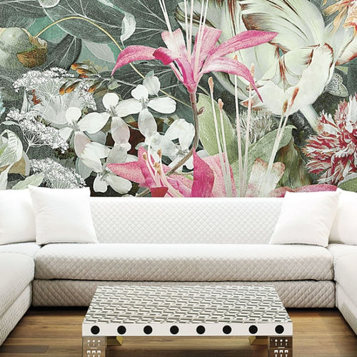 Papier peint contemporain - HAVANA - LondonArt Wallpapers - en textile non-tissé / en PVC / floral