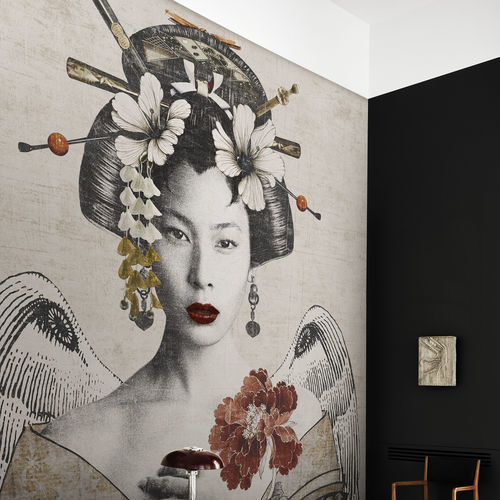 Papier peint contemporain - GEISHA RE-EDITION - LondonArt Wallpapers - en vinyle / en PVC / à motif oriental