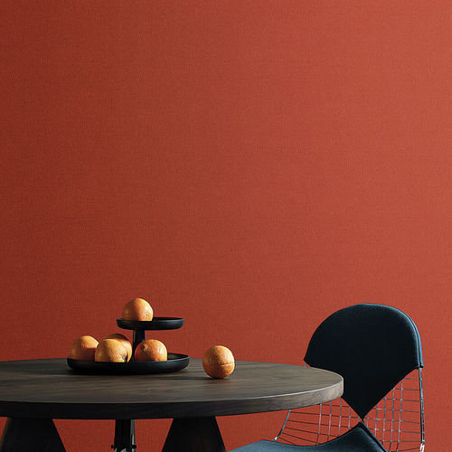 Papier peint contemporain - ROSSO TERRACOTTA - LondonArt Wallpapers - en textile non-tissé / en PVC / uni