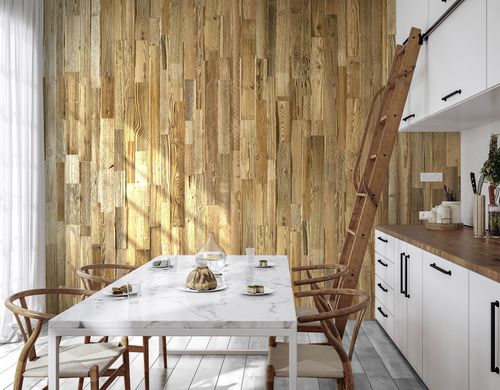 Panneau en bois pour agencement intérieur - AMBER - AW Latvia - pour mur / en bois de récupération / sur mesure